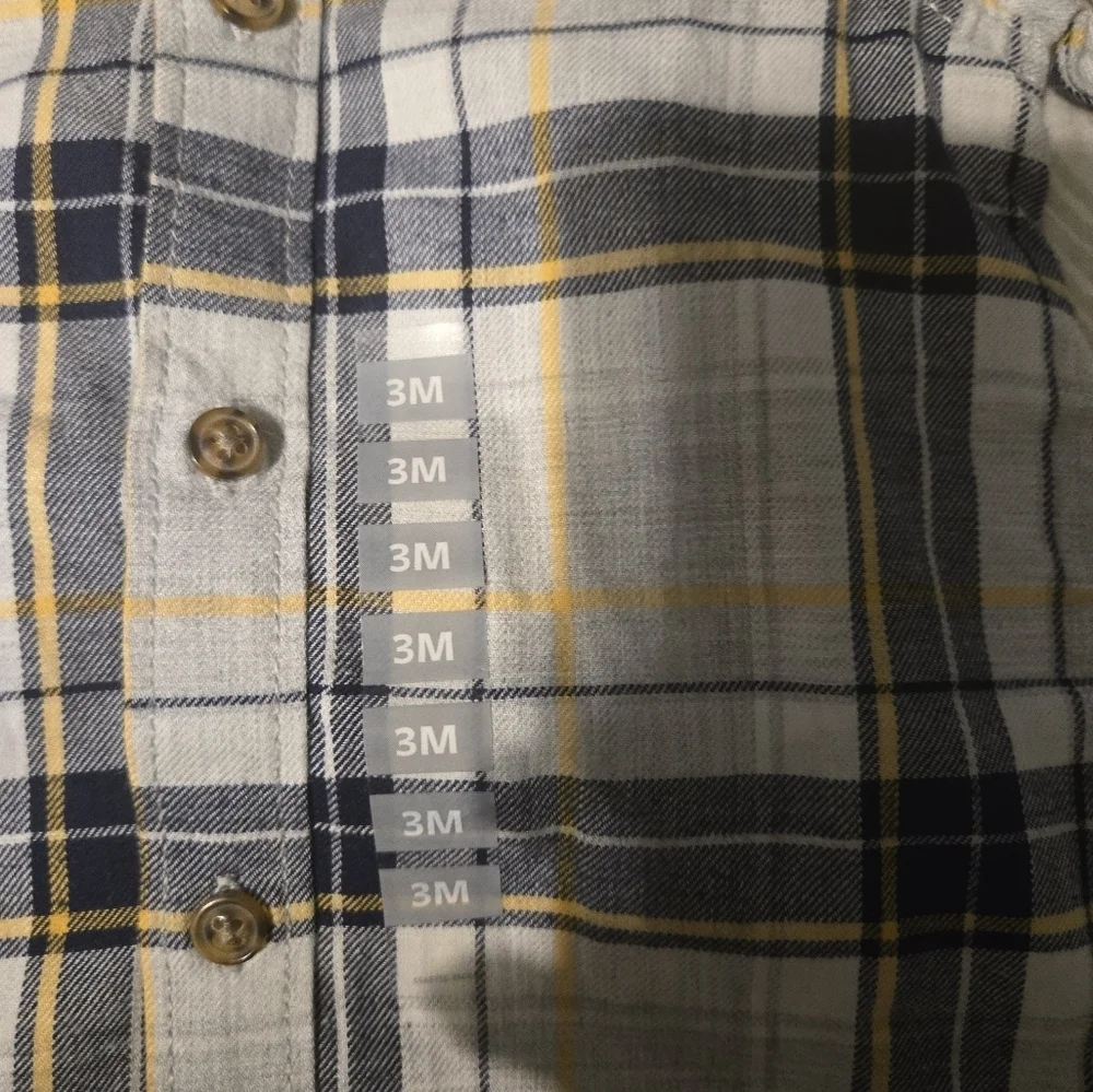 Plaid Hooded Button Up Shirt, Size 3 Months